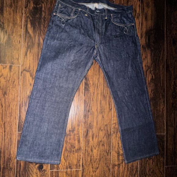 Double RL RRL made in USA salvedge denim slim boot cut dark wash Ralph Lauren - Picture 9 of 16